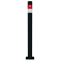 Barrier post | Black - Line |  76 mm | stationary | to be fixed by plugs | with base plate 100 x 150 mm